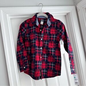 OshKosh B'gosh Red and Blue Plaid Button Down Shirt